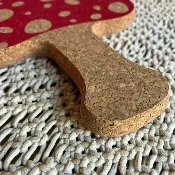 NEW Mushroom Cork Trivet Hot Plate Pot Stand Pot Holder Coaster - Picture 3 of 7